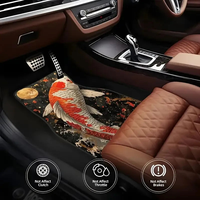 Good Luck Koi Pattern Car Mat – JDM YARD CO