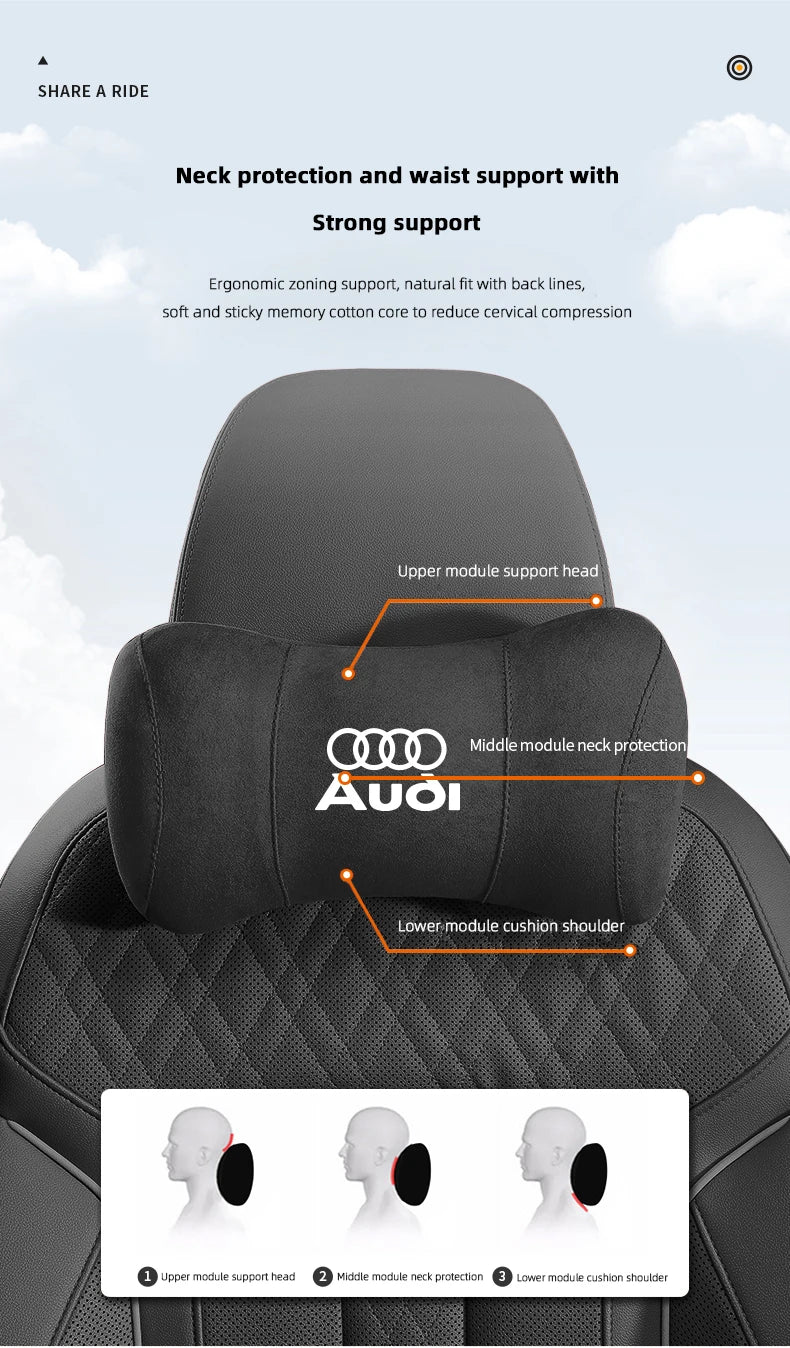 Audi R5 Headrest Audi Style Headrest Pillow – JDM YARD CO